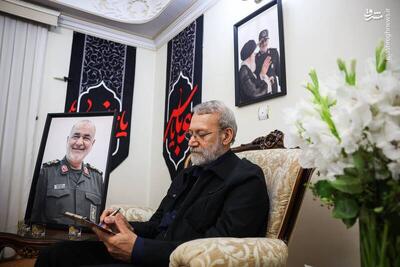 عکس/ دیدار علی لاریجانی با خانواده شهیدان باقری و سلامی