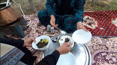 پخت آش رشته در طبیعت زیبای روستا+ فیلم