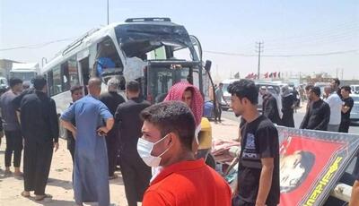 مصدومیت ۱۶ زائر ایرانی طی تصادفی در محور نجف - کربلا
