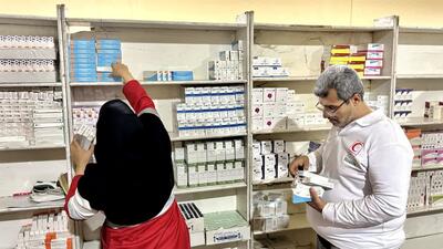 استقرار درمانگاه موقت هلال‌احمر بوشهر در کربلا