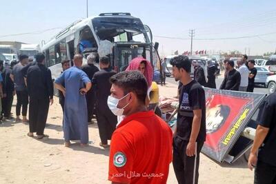 ببینید | تصادف در جاده نجف به کربلا و زخمی شدن پنج نفر