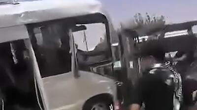 تصاویر تصادف مرگبار مینی بوس زائران ایرانی
