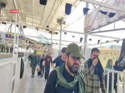 نقطه صفر پایانه مرزی مهران و تردد زائران