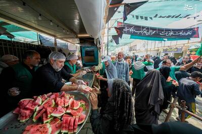 عکس/ پذیرایی موکب‌ها در سامرا از زائران
