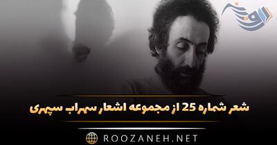 شعر شماره ۲۵ از مجموعه اشعار سهراب سپهری؛ آبی بلند را می اندیشم و هیاهوی سبز پایین را ...