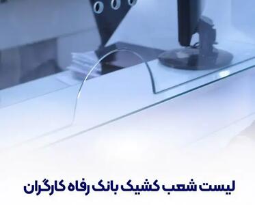 فهرست شعب کشیک بانک رفاه کارگران در استان تهران در روز چهار‌شنبه ۱۵ مرداد ۱۴۰۴