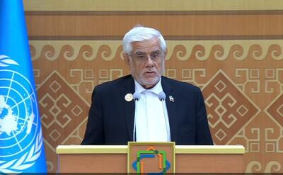 عارف: آمریکا میز مذاکره را نابود کرد / ایران هیچگاه آغازگر جنگ نبوده اما با تمام قوا با متجاوز مقابله می‌کند + فیلم