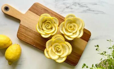 ایده تزیین سالاد با لیمو ترش