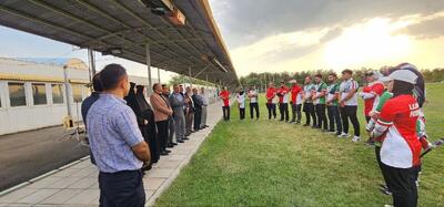  اعضای فراکسیون ورزش مجلس در اردوی  تیم ملی تیراندازی با کمان