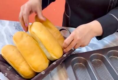 طرز تهیه نان باگت خانگی بدون قالب / نان باگت را در خانه درست کنید.