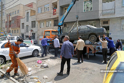 جمع آوری ماشین های اسقاطی از سطح شهر