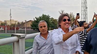 ریکاردو ساپینتو کنار پرسپولیسی‌ها نشست و تماشاگر دربی امیدها شد