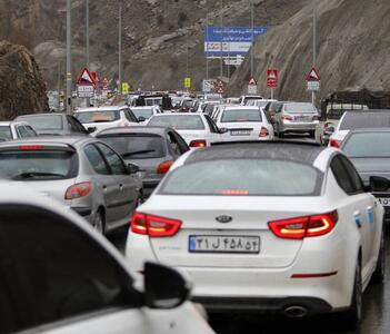 ترافیک سنگین در آزادراه تهران - شمال
