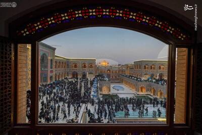 عکس/ حضور زائران اربعین در صحن حضرت زهرا(س) نجف