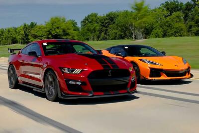 درگ کوروت Z06 و موستانگ شلبی GT500، نبرد نزدیک آمریکایی! - پدال