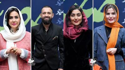 نگاهی به تیپ و استایل شیک هنرمندان در اکران فیلم «صیاد» با درخشش  استایل اسپورت غزاله اکرمی، مانتو سنتی سوگل طهماسبی و استایل مشکی هلیا امامی، محمدرضا شریفی‌نیا و ...