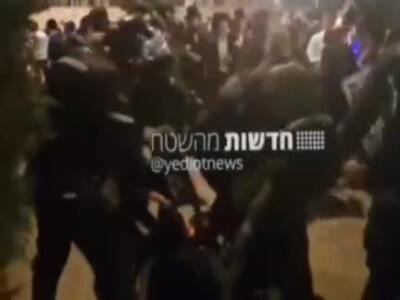 درگیری پلیس اسرائیل با حریدی‌های معترض به سربازی در قدس اشغالی