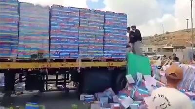 حمله وحشیانه اسرائیلی ها به کمک ها برای غزه + فیلم