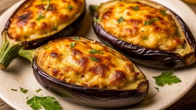 دیگه هرگز بادمجان سرخ نکنید ! طرز تهیه بادمجان شکم پر بدون نیاز به روغن و سرخ کردن
