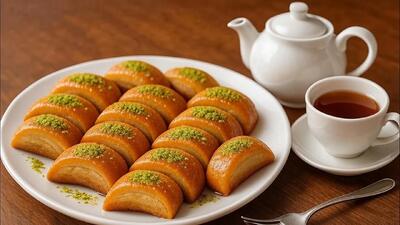 طرز تهیه شکر پاره ترکیه ای با بافت نرم و شربت لیمویی خانگی