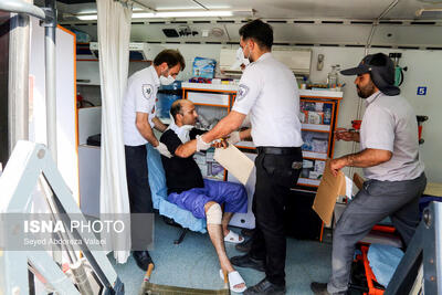 ۵ مصدوم در واژگونی اتوبوس شرکت نفت در جاده قدیم اهواز–خرمشهر 