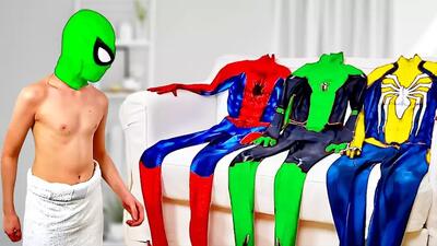 کارتون نبرد اسپایدرمن | spiderman | تلاش پلیس برای نجات گروگان مرد عنکبوتی!