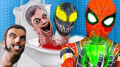 کارتون نبرد مرد عنکبوتی و اسپایدرمن | spiderman | حمله به خانه مرد عنکبوتی!
