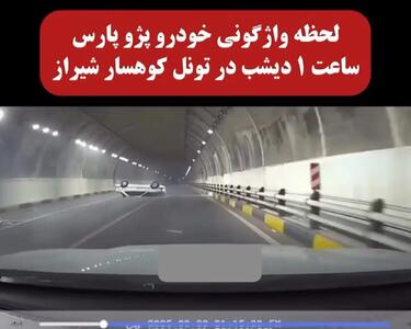 حادثه در دل تونل /  سرعت غیرمجاز کار دست راننده داد+ فیلم