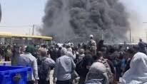 فوت یک خانم در آتش‌سوزی مرز مهران