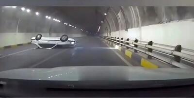 لحظه هولناک واژگونی پژو پارس در شیراز