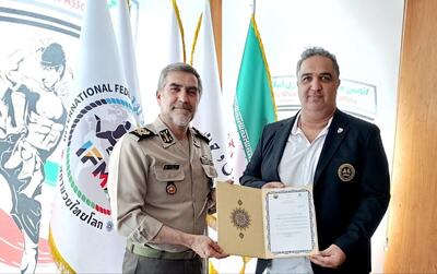 دیدار رئیس انجمن موی تای با رئیس تربیت بدنی ستاد کل نیرو‌های مسلح