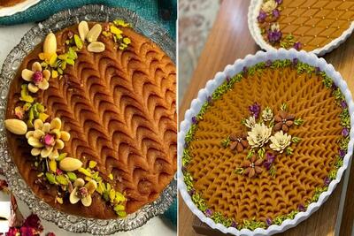 تزیین حلوای مجلسی برای اربعین با استفاده از چنگال؛ ایده های ظریف و چشم نواز