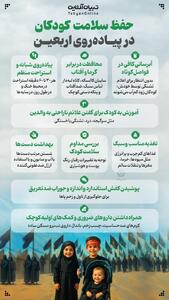 حفظ سلامت کودکان در پیاده‌روی اربعین