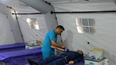 افتتاح بیمارستان صحرایی در مرز شلمچه