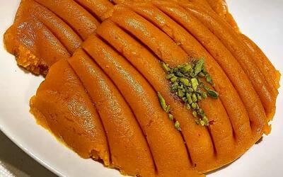 طرز تهیه حلوای نذری برای 400 نفر با روشی آسان