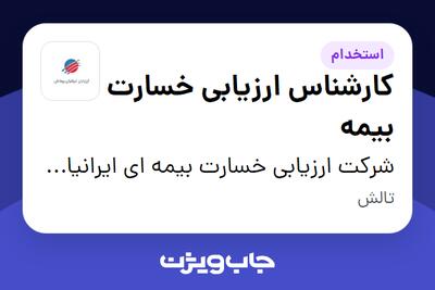 استخدام کارشناس ارزیابی خسارت بیمه در شرکت ارزیابی خسارت بیمه ای ایرانیان پوشش