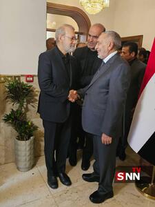دیدار و گفتگوی علی لاریجانی با رییس مجلس جمهوری عراق
