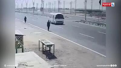 ببینید؛ نجات معجزه‌آسای زائر اربعین از حادثه رانندگی