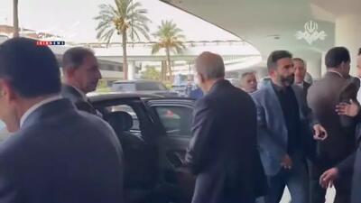 استقبال مشاور امنیت ملی عراق از لاریجانی در فرودگاه بغداد