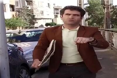 سکانس خندان؛ هوتن شکیبا یجور سوار ماشین چسبیده به تیر میشه مستربین واج میمونه