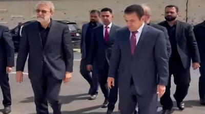 تصاویر لاریجانی از محل شهادت حاج قاسم سلیمانی