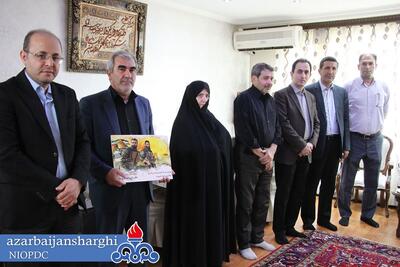 دیدار مدیریت و مسئولین منطقه آذربایجان شرقی با خانواده معزز شهید والامقام وحید نومی گلزار