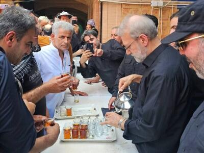 پذیرایی علی لاریجانی از زائران اربعین