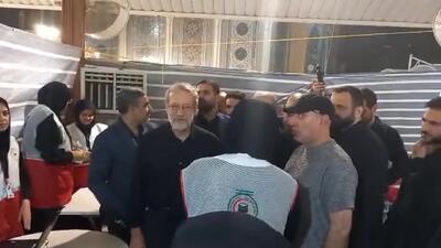 بازدید لاریجانی و آل‌صادق از موکب‌های خدمات‌رسان در کاظمین