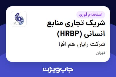 استخدام شریک تجاری منابع انسانی (HRBP) در شرکت رایان هم افزا