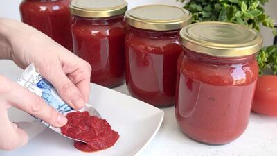 طرز تهیه رب گوجه فقط در ۲۰ دقیقه / بدون نیاز به ساعت ها جوشاندن رب گوجه غلیظی خواهید داشت