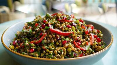 طرز تهیه سالاد ماش خوشمزه و سرشار از پروتیین