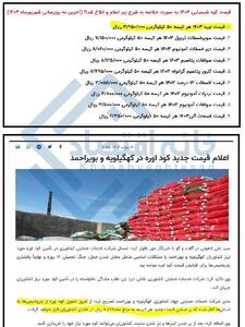 افزایش ۷۴ درصدی قیمت کودهای شیمیایی