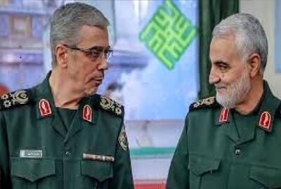 تصویر دیده نشده از سرلشکر باقری و قاسم سلیمانی در باغ + عکس