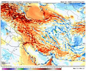 نقشه آب و هوای استان ها امروز 22 مرداد | هشدار افزایش شدید گرمای هوا |رگبار باران در ۹ استان
